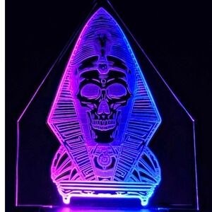 LED color changing‎ Pharoah mummy Skull Light customizable